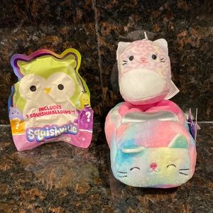 Squishmallows Squishville Bundle - Caticorn and Tye Dye Cat Car